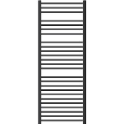 Badkamerradiator Sahara 600 x 1500 mm antraciet gebogen met zijaansluiting