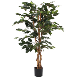 Ficus kunstplant - H110 x Ø65 cm - Groen Supreme | Echt schors (Stam) | NeverLeafs