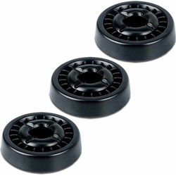 Sigarettendover asbak - 3x - zwart - 14 cm - metaal/kunststof - dover - Asbakken