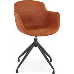 Design stoel met armleuningen SOUND 59x54x80 cm Bruin
