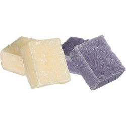 Ideas4seasons Amberblokjes/geurblokjes - lavendel en cashmere - 6x stuks - huisparfum - Amberblokjes