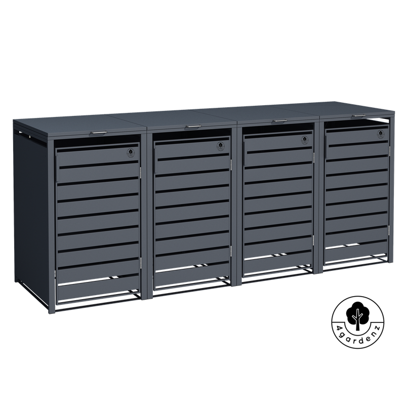 4gardenz® Kliko Ombouw 4 kliko's - Containerombouw - Container ombouw Antraciet - 