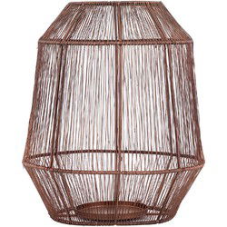 PTMD Justy Windlicht - 24 x 24 x 27 cm - Ijzer - Koper