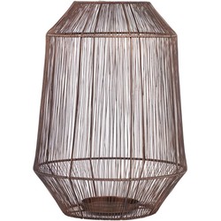 PTMD Justy Windlicht - 28 x 28 x 38 cm - Ijzer - Koper