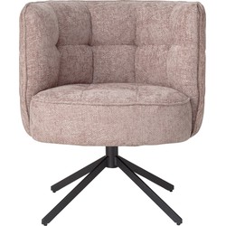 PTMD Odin Pink Diningchair Legacy 14 Flamingo Black Leg