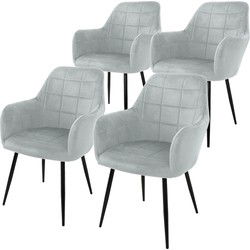 2 x eetkamerstoelen grijs