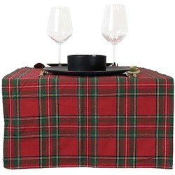 Unique Living - Tafelloper Xmas Tartan Red - 45x150cm