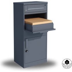 4gardenz® Pakketbrievenbus met apart Postvak - Anti-diefstal - Staande Pakketbox - Antraciet