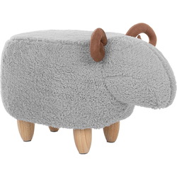 Beliani LAMB - Dierenhocker-Grijs-Polyester