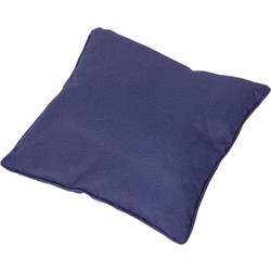 4 stuks! Pillow 45 x 45 blue piping Panama safier blue - Madison