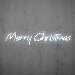 Luca Lighting Kerstverlichting Merry Christmas' - 20x94x1 cm - Acryl - Wit