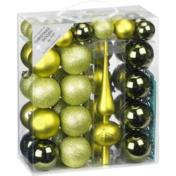 Symptomen Onbevredigend willekeurig 100x stuks kunststof kerstballen lime groen 3, 4 en 6 cm - Kerstbal -  Bellatio Decorations - | HomeDeco.nl