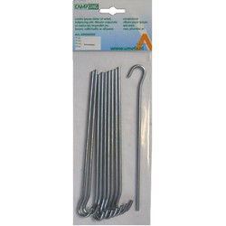 Campking 10x Aluminium Grondpen Open 24cm