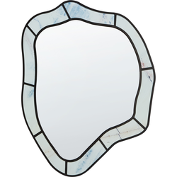 Beliani LIVERDUN - Wandspiegel-Blauw-Glas