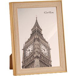 Fotolijst - goud/houtlook - kunststof/glas - 13x18 cm - 21x16 cm - Fotolijsten