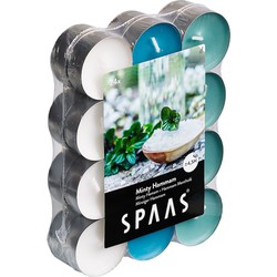 Spaas waxinelichtjes - 24x - Minty Hammam - 4,5 branduren - geurkaarsen