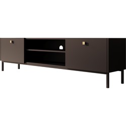 Meubella - TV-Meubel Norment - Zwart - 180 cm