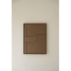 Indore Home – 3D Schilderij – Design B3 – Abstracte vormen – 3D wandpaneel - Bruin