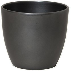 Floran Plantenpot - antracietgrijs - glanzend - keramiek - 32 x 27 cm - Plantenpotten