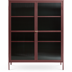 Katja metalen vitrinekast rood - 111 x 140 cm