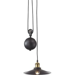 Landelijke Zwarte Hanglamp - Ideal Lux Up and Down - Metaal - E27