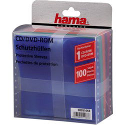 Hama CD/DVD/Blu-Ray PP Sleeves 100-pack Multi Kleur
