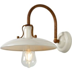 Klassiek beige wandlamp 24 cm E27
