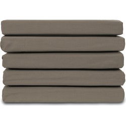 Ten Cate Katoensatijnen Hoeslaken - 160x200 - Taupe