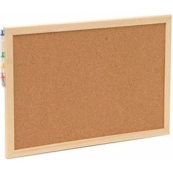 Prikbord/memobord inclusief punaises - 22 x 30 cm - Naturel kurk - Prikborden