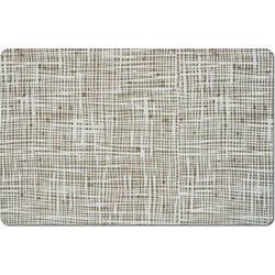 Zeller placemats abstract - 1x - grijs - 44 x 29 cm - kunststof - Placemats