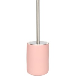 WC-borstel/toiletborstel inclusief houder oud roze 38 cm van steen - Toiletborstels