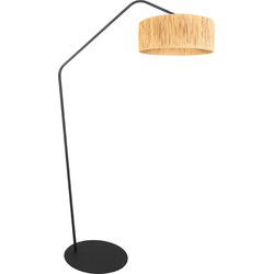 Anne Lighting - vloerlamp - ZigZag - naturel zwart - metaal - booglamp - E27 - 4239ZW