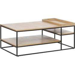 Salontafel Naturel - 120x70x45cm - Eikenhout - Bureau Rivoli