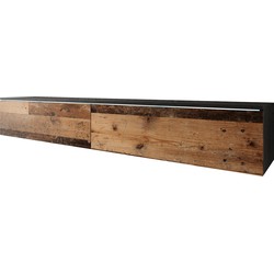 Meubella TV-Meubel Dixon - Old wood - Antraciet - 180 cm