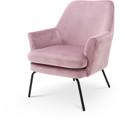 Jez velvet fauteuil roze