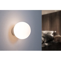 Groenovatie Glazen Wandlamp Geribbeld, Rond, E27 Fitting, Ø 230 mm, Mat Wit