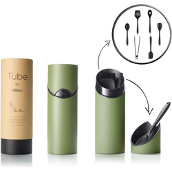 Sillies® Tube - Luxe keukengerei-set - Spatels - Lepelhouder - Groen