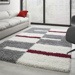 Manhattan Shaggy vloerkleed - rood - 100 X 200 CM