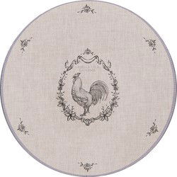 Clayre & Eef Onderbord  Ø 33 cm Beige Kunststof Haan