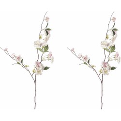 5x stuks kunstbloemen Perzik Bloesem tak 80 cm roze - Kunstbloemen