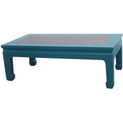 Fine Asianliving Chinese Salontafel Blauw Bamboe B132xD70xH45cm