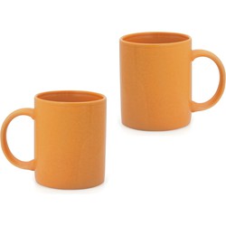 16x Oranje drinkbekers/mokken oranje 370 ml - Bekers