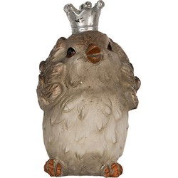 Clayre & Eef Decoratie Beeld Vogel Beige Polyresin