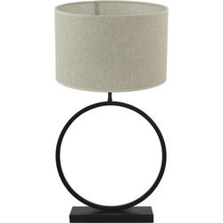 Tafellamp Liva/Breska - Zwart/Parel Wit - Ø40x78,5cm