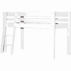 MOJO Hoogslaper schuine ladder White Wash 70 x 160 cm - inclusief montage