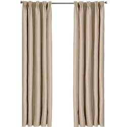 Larson - Luxe effen blackout gordijn - met haken - 3m x 2.5m - Licht taupe