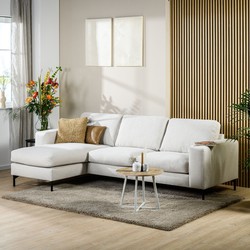 3-zits hoekbank chaise longue Benny stof links/rechts