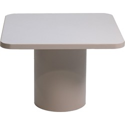 Salontafel Vierkant - Beige Metaal - 50x50x35cm - Mischa