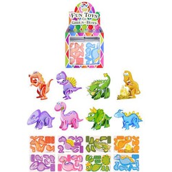 144 stuks - Mini 3D Dinosaurussen Puzzels - In Traktatiebox - Uitdeelcadeautjes - Uitdeel Traktatie voor kinderen - Jongens