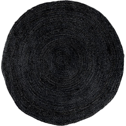 Milou jute vloerkleed donkergrijs - Ø 150 cm